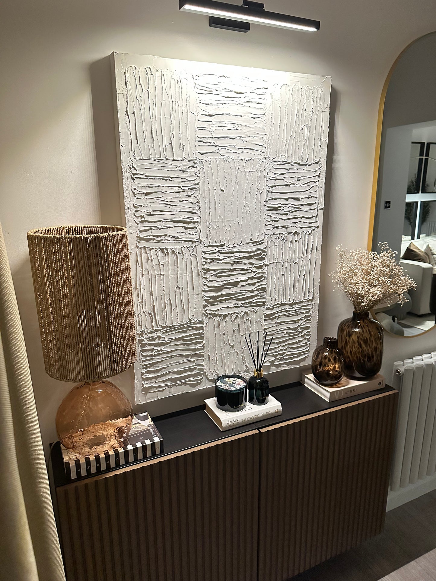 White Large Textured Canvas