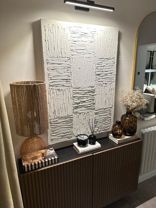 White Large Textured Canvas