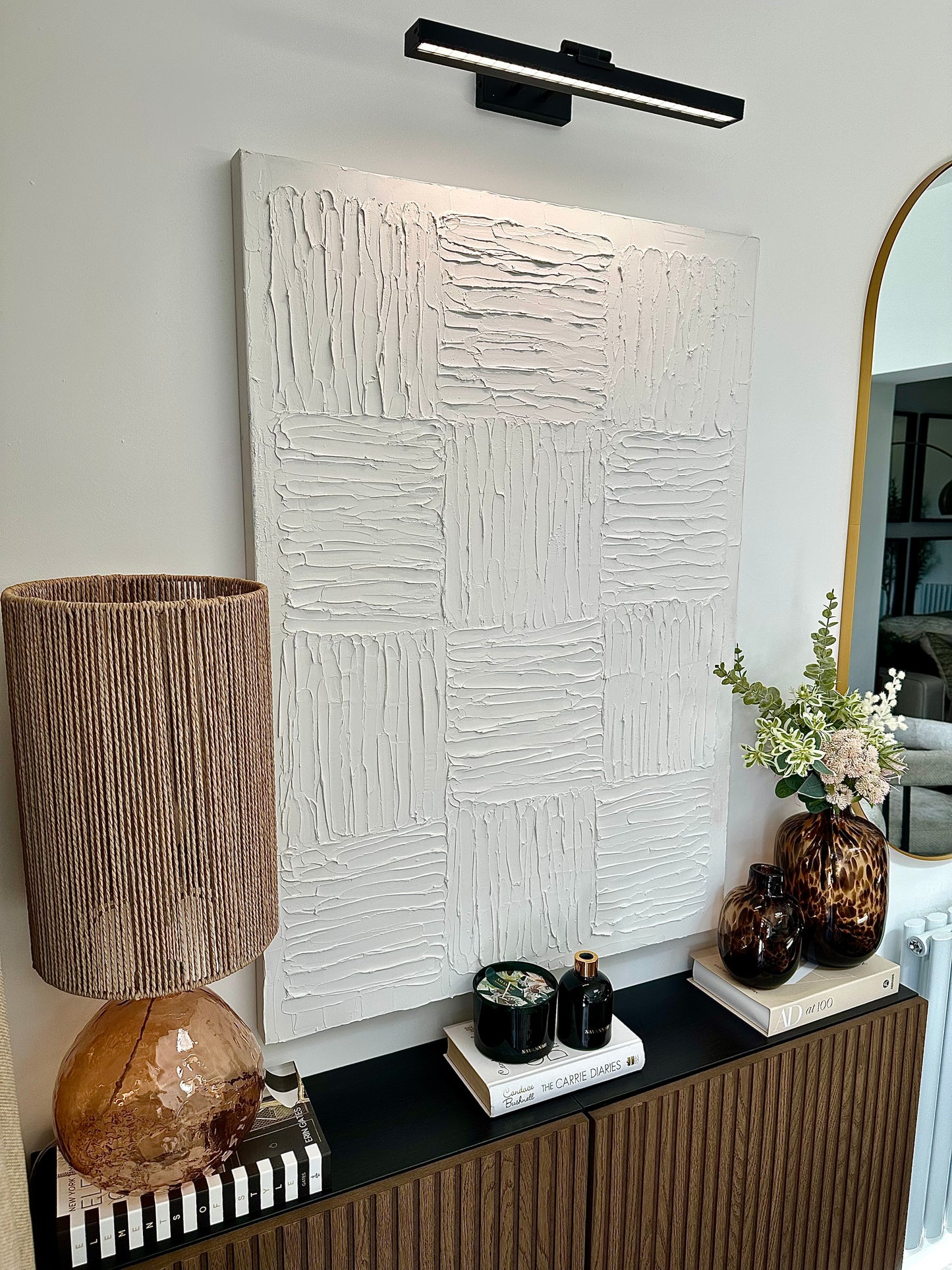 White Large Textured Canvas