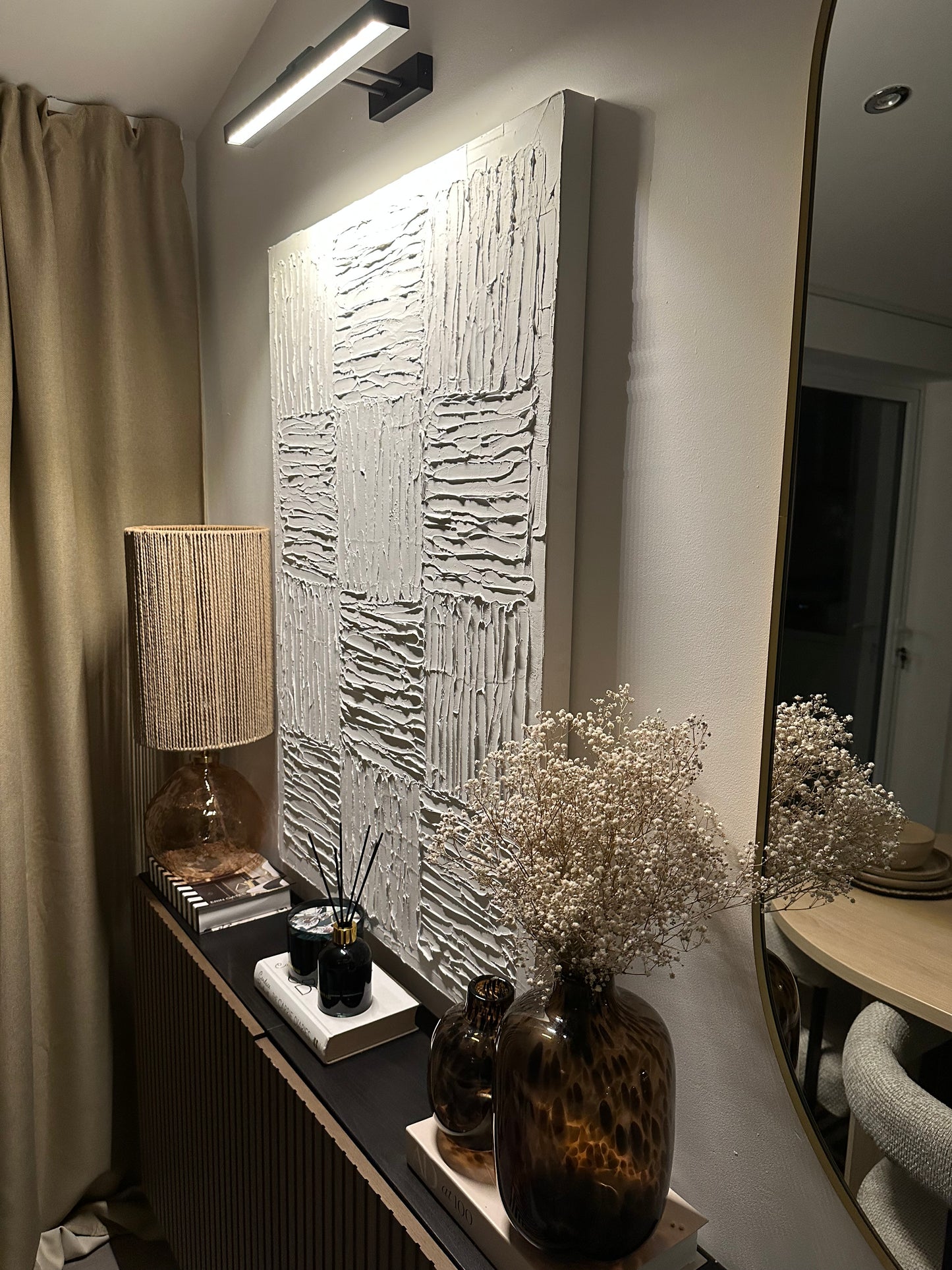 White Large Textured Canvas